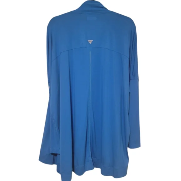 Columbia PFG Slack Water Knit Cover Up Catdigan Wrap - Blue - Large - Like New - Picture 3 of 9